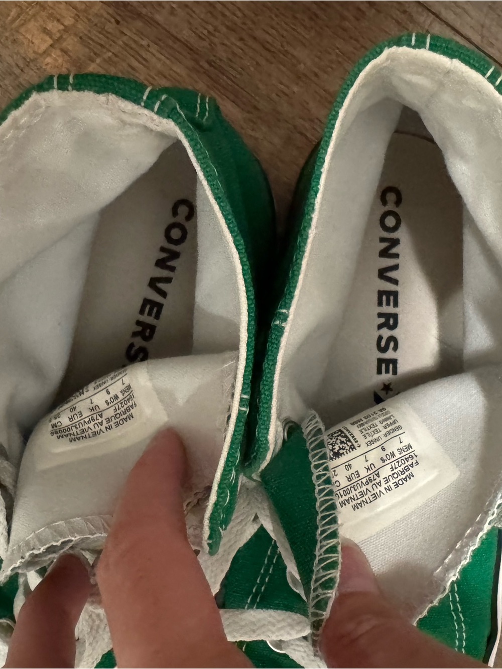Converse Chuck Taylor Green High-Top Canvas Sneakers W Size 9 Men Size 7 - Picture 7 of 8